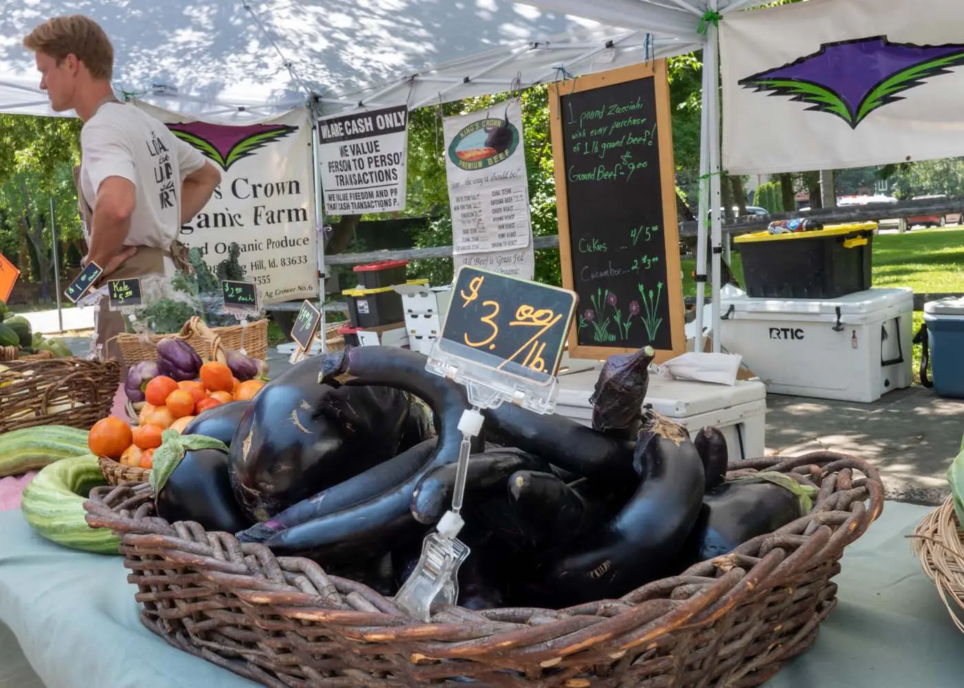 Easy recipe with local food like this recipe for roasted eggplant and tomatoes